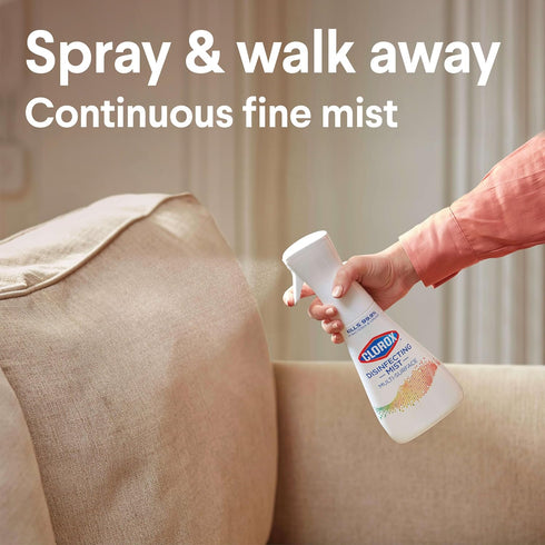 Clorox Disinfecting Mist, Lemongrass Mandarin, 3 Refills, Household Essentials, 16 Fl Oz Each
