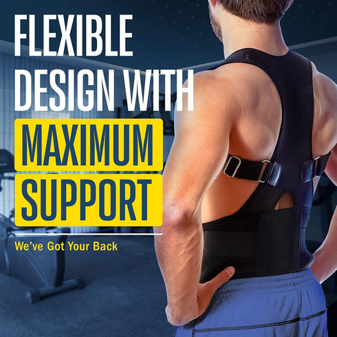 FlexGuard Posture Corrector for Women and Men - Adjustable Back Support Straightener for Pain Relief
