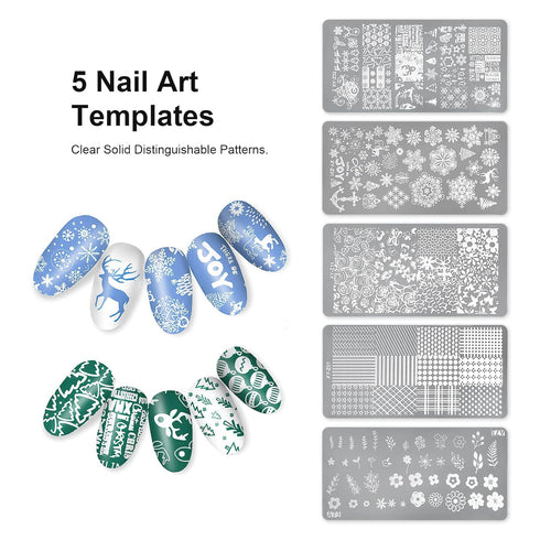 Nail Art Stamper - Clear Silicone Nails Stamping Jelly with Scraper, Transparent DIY Manicure Nail Art Tool