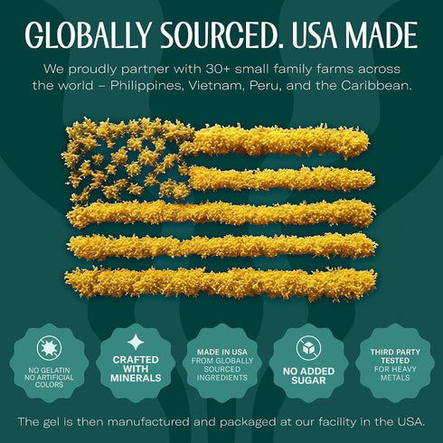 Pack 1 TrueSeaMoss Sea Moss Gel Made in USA Wildcrafted Seamoss, Fruits & Jarred Vegetables Mango/Pineapple, of (Labels