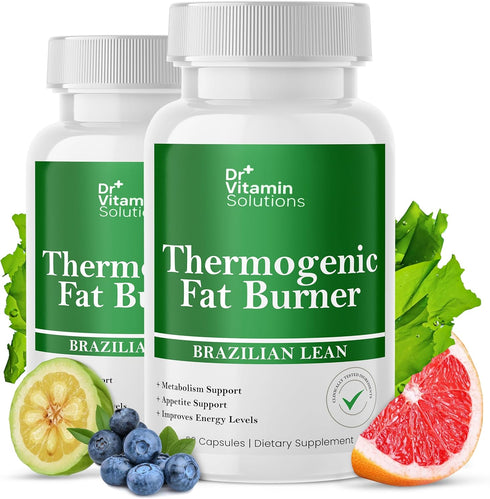Dr Vitamins Thermogenic Fat Burner for Women and Men - Appetite Suppressant for Weight Loss - Pack of 2