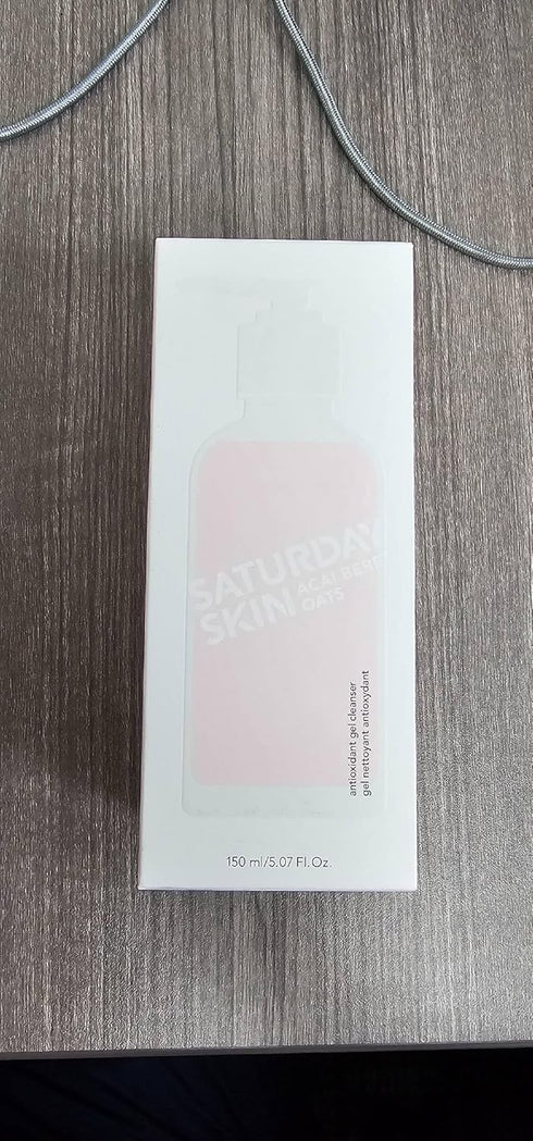 Saturday Skin Hydrating Gentle Facial Gel Cleanser Makeup Remover Sensitive Skin Face Wash Antioxidant Vitamin Brightening Smoothing | Korean Skin Care CICA Acai Berry Oats