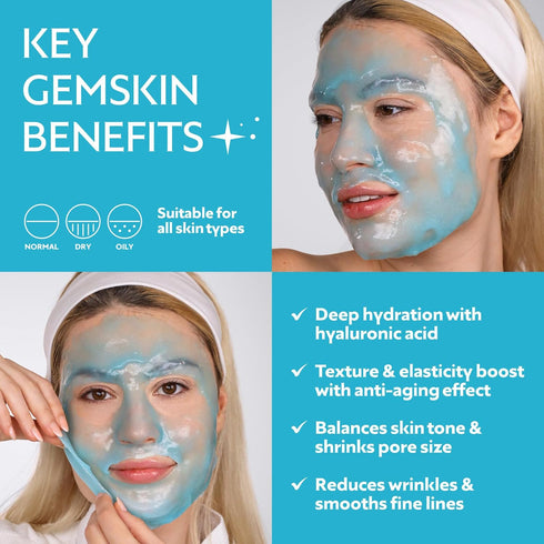 Jelly Mask for Facials Peel-Off - 10 Set Pack Hydrating & Calming Jelly Face Mask Powder Variety Kit with Spatula