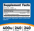 Nutricost Vitamin E 400 IU, 240 Softgel Capsules - Gluten Free, Non-GMO