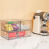 Vtopmart 2 Pack Clear Stackable Storage Drawers, 4.4'' Tall Acrylic Organizer for Bathroom, Vanity, Kitchen Cabinets,