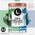 L. Cotton Tampons Regular/Super Absorbency Multipack, Contains an Organic Cotton Core, Made