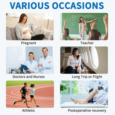 Laicoll Circulation,20-30 mmHg Footless Thigh High Medical Compression Stockings For Women & Men Graduated Support Hose