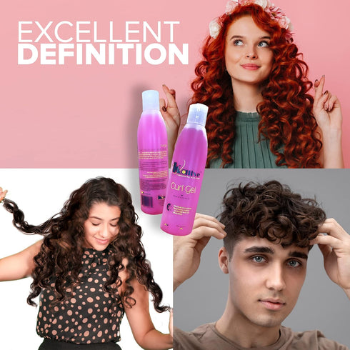 KALIVE Curl Gel 8 oz I Defines All Types of Curls, Waves, and Hair Textures I Hair Product for Women, Natural or Permed