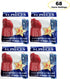 Party Essentials Patriotic Hard Plastic Combo Pack, Disposable Cutlery, Red/White/Blue, 204 Pieces/68 Place Settings.