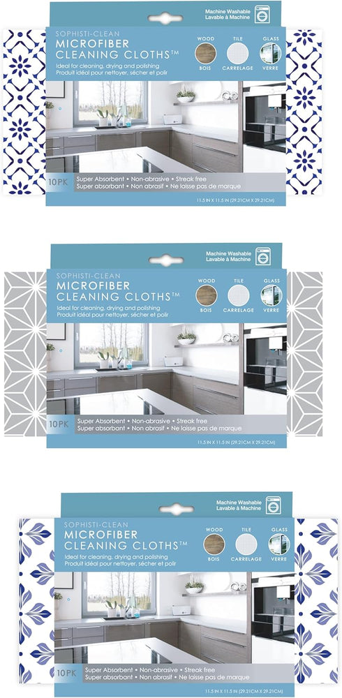 Microfiber Cleaning Cloths, Attract Dust Like a Magnet, Print Pattern Duster Cloths,