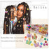 NAISKA 138Pcs Gold Butterfly Braid Hair Accessories, Colorful Beads for Hair Braids, Handmade Jewelry Charms for Women