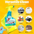 PeerBasics Gunk Getter - Spray Bottle with Microfiber Cap - All Purpose Cleaner 16oz - Lemon (2 Pack)
