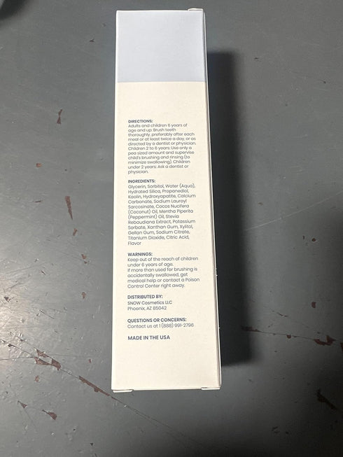 Snow Nanohydroxyapatite Whitening Toothpaste with Kaolin & Xylitol for Adults - Oral Care