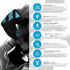 Physix Gear Workout Elbow Sleeves, Compression for Weightlifting, Tendonitis, Bursitis, Blue/Black, S