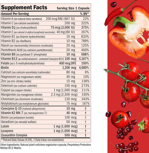 ANDREW LESSMAN Essential-1 Multivitamin 3000 IU Vitamin D3 30 Small Capsules - High Potency, No Additives