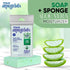 T.Taio Esponjabon Aloe Vera Soap Sponge - Gentle Shower Scrubber for Dirt & Oil Removal