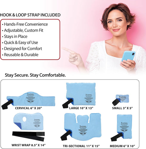 Pack 6" 10", 2 Pack Core Products Soft Comfort CorPak, No Frost Hot and Cold Therapy - x Made in The USA