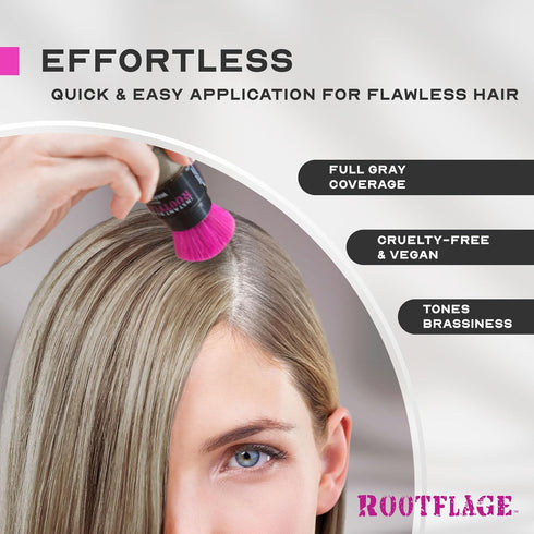 Root Touch Up Powder - Smoky Blonde Hair Powder for Instant Temporary Coverage, Hairline Filler