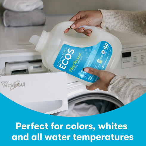 ECOS Laundry Detergent Liquid, 100 Loads, Hypoallergenic, Plant-Powered, Lavender, 100 Fl Oz
