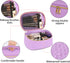 KTMOUW Makeup Bag 3 Pcs Waterproof Cosmetic Bag Set Portable Travel Cosmetic Bag Multifunction Organizer Storage Bag Weave Toiletry Bag for Women, Purple