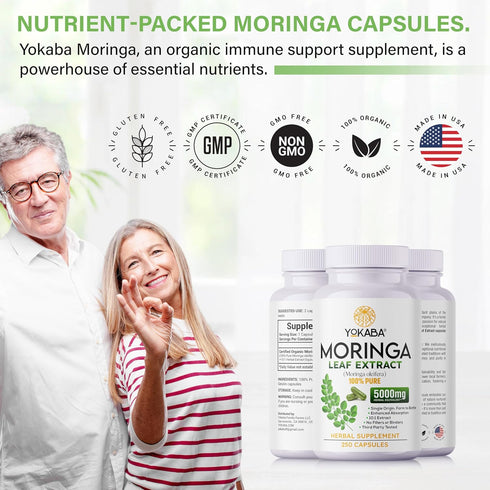 Yokaba (250 5000mg Immune Energy-Packed Moringa Oleifera Capsules) Moringa Capsules, Support, Natural Wellness