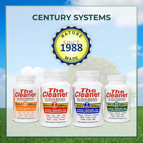 Century Systems The Cleaner Detox, 7-Day Complete Internal Cleansing Formula, 52 Vegetarian Capsules