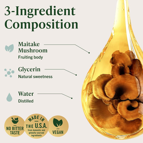 Immune Immunity 84-Day HERBAMAMA Maitake Mushroom Tincture - Vegan Defense with Maitake Mushrooms Extract Drops