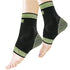Adjustable Ankle Brace Compression Support Sleeve with Silicone Gel, Arch Support - Boosts Recovery from Joint Pain,