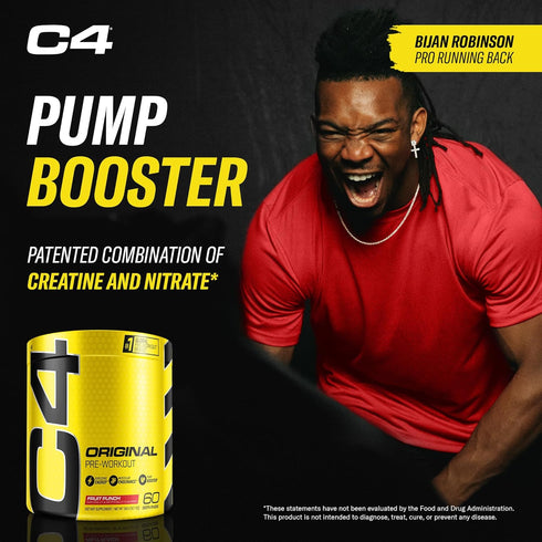 C4 Original Pre Workout Powder Fruit Punch - Sugar Free Energy for Men & Women - 150mg Caffeine + Beta Alanine +