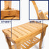 SOLENTRA 3 Shower Bench Waterproof Wooden Spa Seat with Storage Shelf for Bathroom, Sauna & Entryway Eco-Friendly Bath