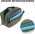 WANDF Travel Toiletry Bag for Men, Leather and Canvas Dopp Kit, Small Bathroom Bag for Travel Accessories (Green)