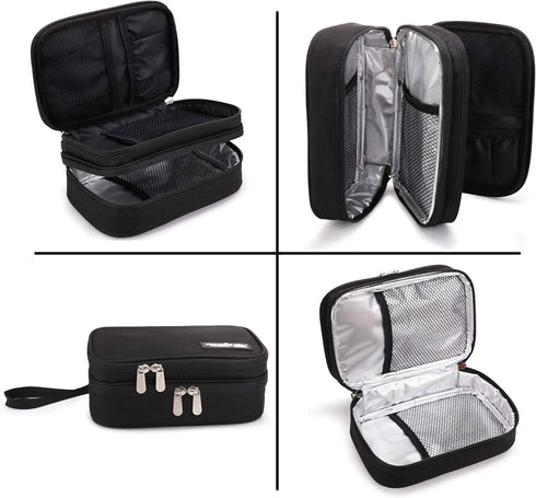 Packs apollo walker Insulin Cooler Travel Case, TSA Approved Diabetic Medication Cooler with Ice and Insulation Liner