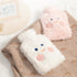 VERVEIO 1L Plush Hot Water Bottle with Soft Cover, Reusable Hot Water Bag for Pain Relief, Cramps & Warm Comfort