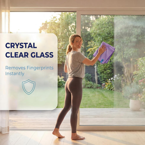 Pure-Sky Microfusion Window Thickened Magic Cleaning Cloth - Microfiber Streak Free Cleaning Cloths Reusable Magic