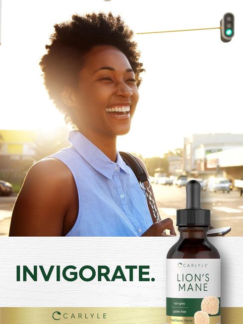 Carlyle Lions Mane Mushroom Supplement | 2 Fl Oz | Liquid Extract Tincture | Non-GMO, Gluten Free, Vegetarian
