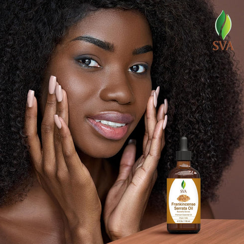 SVA Frankincense Essential Oil, 4 Fl Oz, 100% Natural Boswellia Serrata Oil for Diffuser, Hair Care, Skin Care