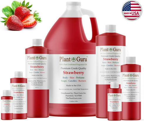 Strawberry Fragrance Oil 8 fl. oz. Scented Oil for DIY Soap Making, Candles, Bath Bombs, Body Butters. Used in Aromatherapy Diffusers, Burners and Warmers. Great Addition to Lotions and Creams.