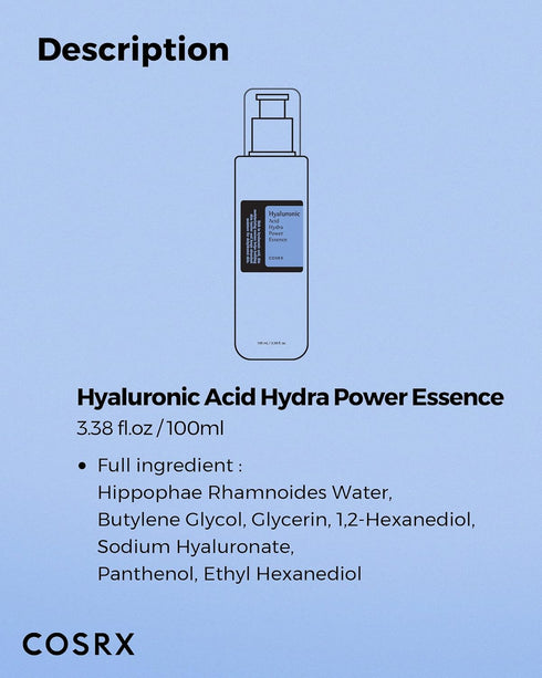 COSRX Hyaluronic Acid Toner, 3.38 fl.oz / 100ml for Dry Skin, Lightweight Daily Essence