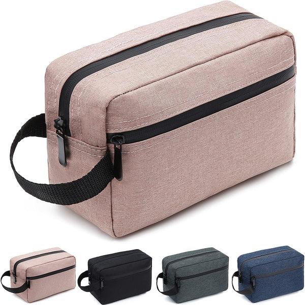Travel Toiletry Bag for Men and Women - Water-resistant Shaving Bag with Divider and Handle for Cosmetics and Toiletries