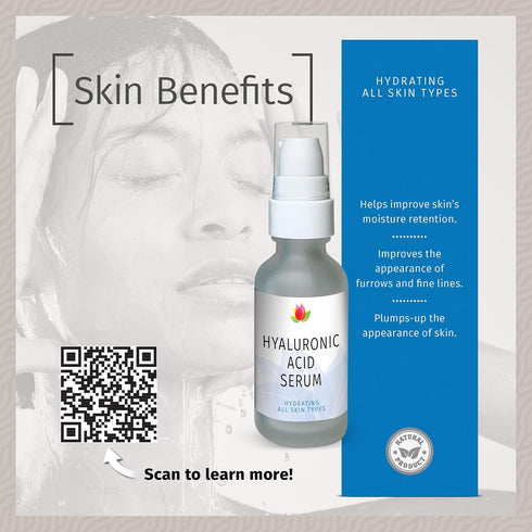 Reviva Labs Hyaluronic Acid Serum for Face and Neck, 1 Fl Oz