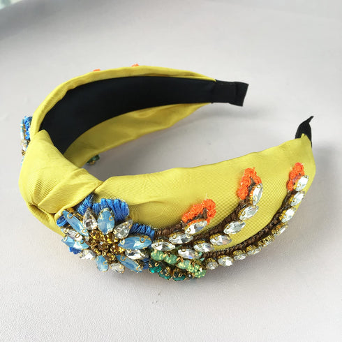 Yusier Baroque Rhinestone Crystal Headbands for Women, Embroidered Hair Band, Exquisite Hair Accessories in Various