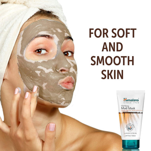 Himalaya Clarifying Mud Mask, 5.07 oz for Purifying & Deep Cleaning, Hydrate & Rejuvenate Tired Skin