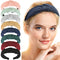 Maxdot 8 Pieces Knotted Wide Turban Headbands for Women, Elastic Hair Bands, Hair Accessories for Girls