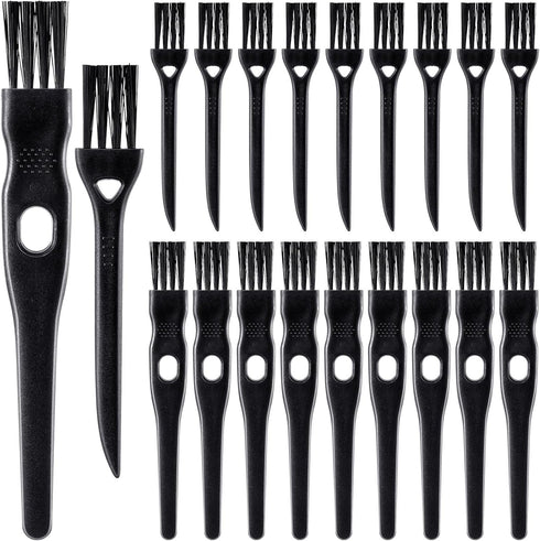 PAGOW 24 Pcs Electric Razor Cleaning Brush, Shaver Razor Clipper Cleaner Brush with Nylon Bristles, 2 Sizes (Black)