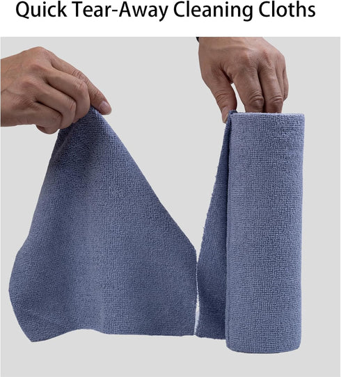 NovaPuff 20 9.84*9.84 Pcs in Grey Tear-Away Microfiber Towels, Lint-Free Cleaning Cloth Washable Paper Towels, Ultra