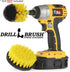 Carpet Cleaner Mini Corner Drill Brush and 4-inch Flat Scrub Brush Kit for Bathroom Accessories