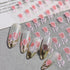 Rose Nail Stickers 8 Sheets Glitter Shiny Black Red Blue Pink Flower Design Self-Adhesive Nail Decoration