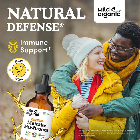 Immune 4 oz Wild & Organic Maitake Mushroom Tincture - Support Supplement - Liquid Maitake Mushroom Extract - Vegan