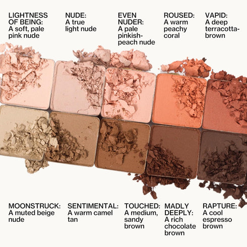 Pacifica Pink Nudes Mineral Eyeshadow Palette, 10 Neutral Shades for Natural or Smoky Eye Look, Vegan & Cruelty Free