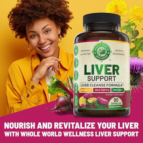 Advanced Liver Cleanse Detox & Repair Formula for Adult with Milk Thistle, Organic Liver Detox & Support Supplement for Men and Women, 90 Pills Liver Repair & Detox Support, 512mg (45-Day Supply)